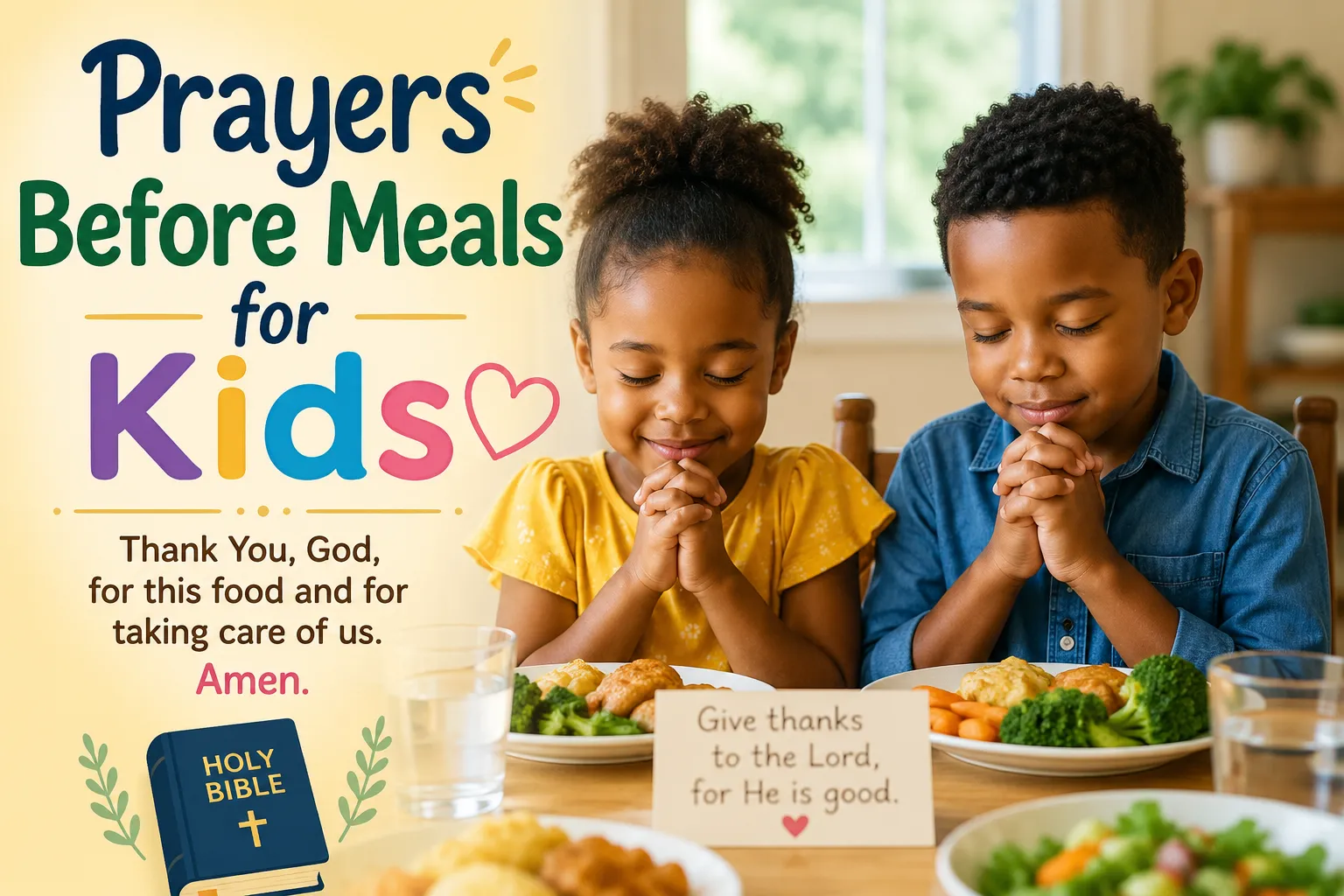 Prayers Before Meals for Kids